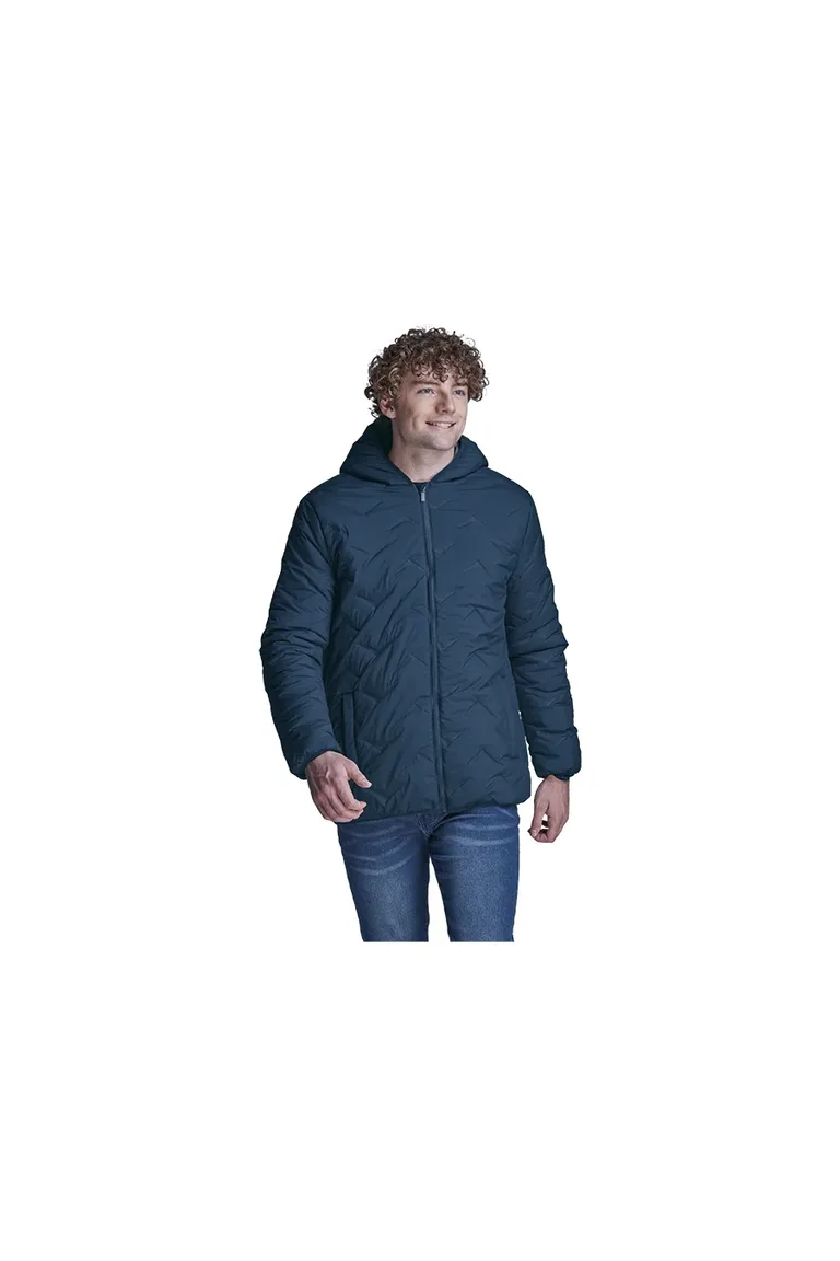 C63s Mock-Quilt Hooded Puffer Mens
