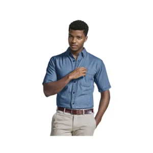 C63s Denim Shirt Short Sleeve Mens
