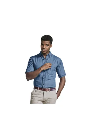 C63s Denim Shirt Short Sleeve Mens