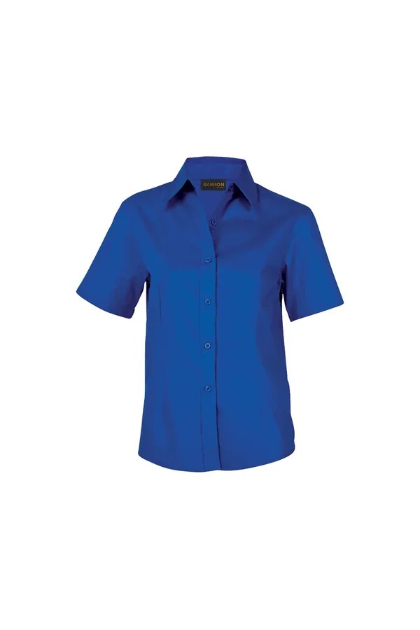 C63s Brushed Cotton Twill Blouse Short Sleeve Ladies