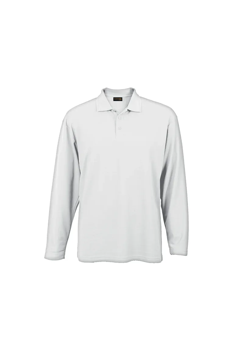 C63s 175g Pique Knit Long Sleeve Golfer Mens
