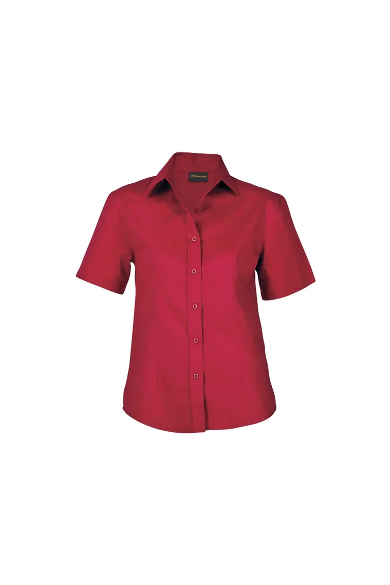 C63s Brushed Cotton Twill Blouse Short Sleeve Ladies