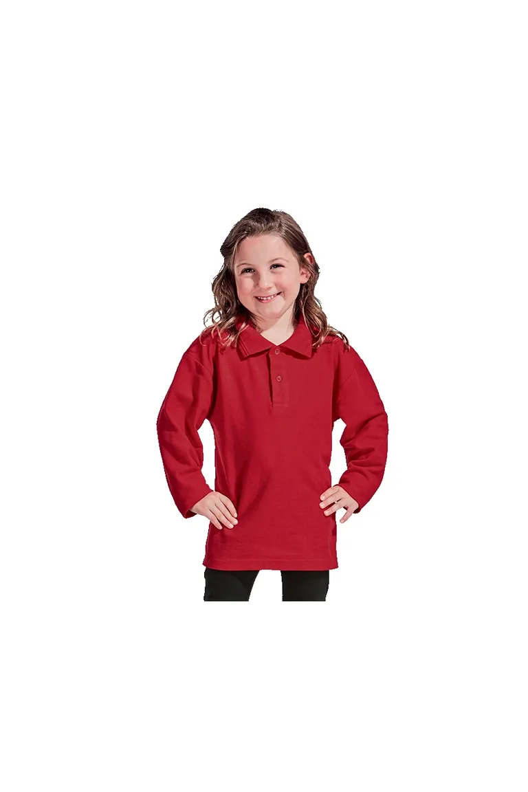 C63s 175g Pique Knit Long Sleeve Golfer Kiddies