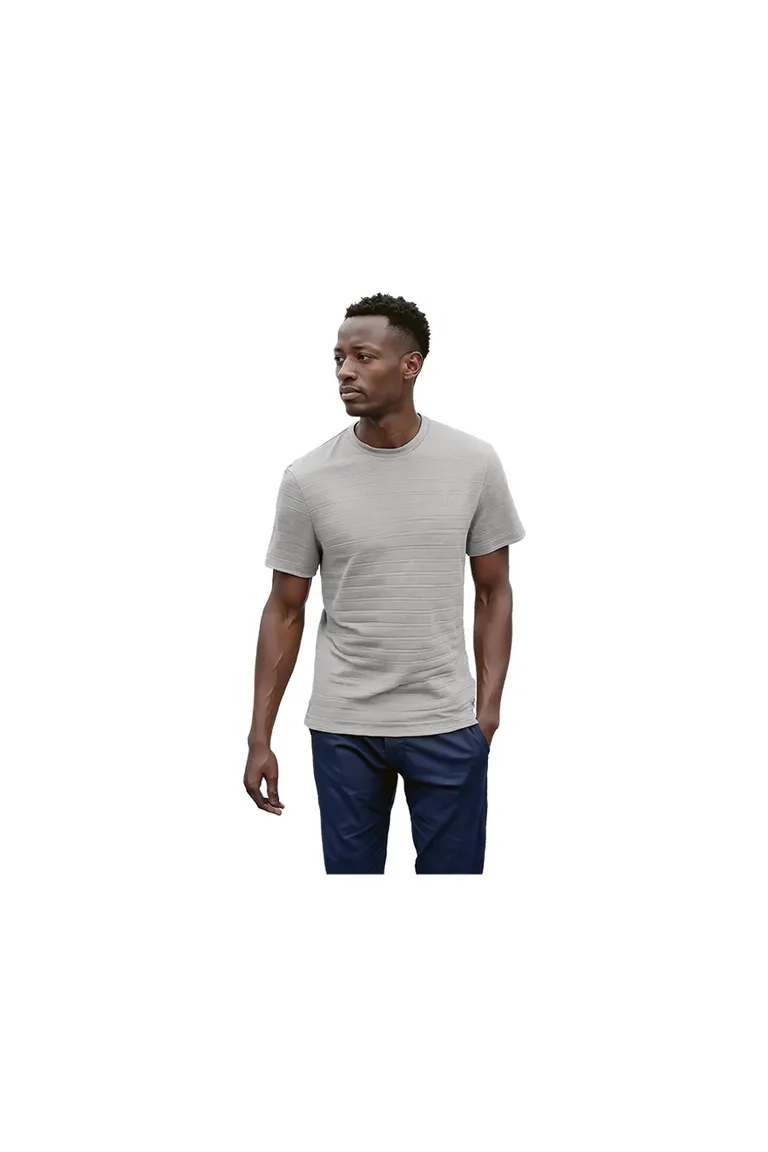 C63s 170g Pique Knit Jacquard Stripe T-Shirt