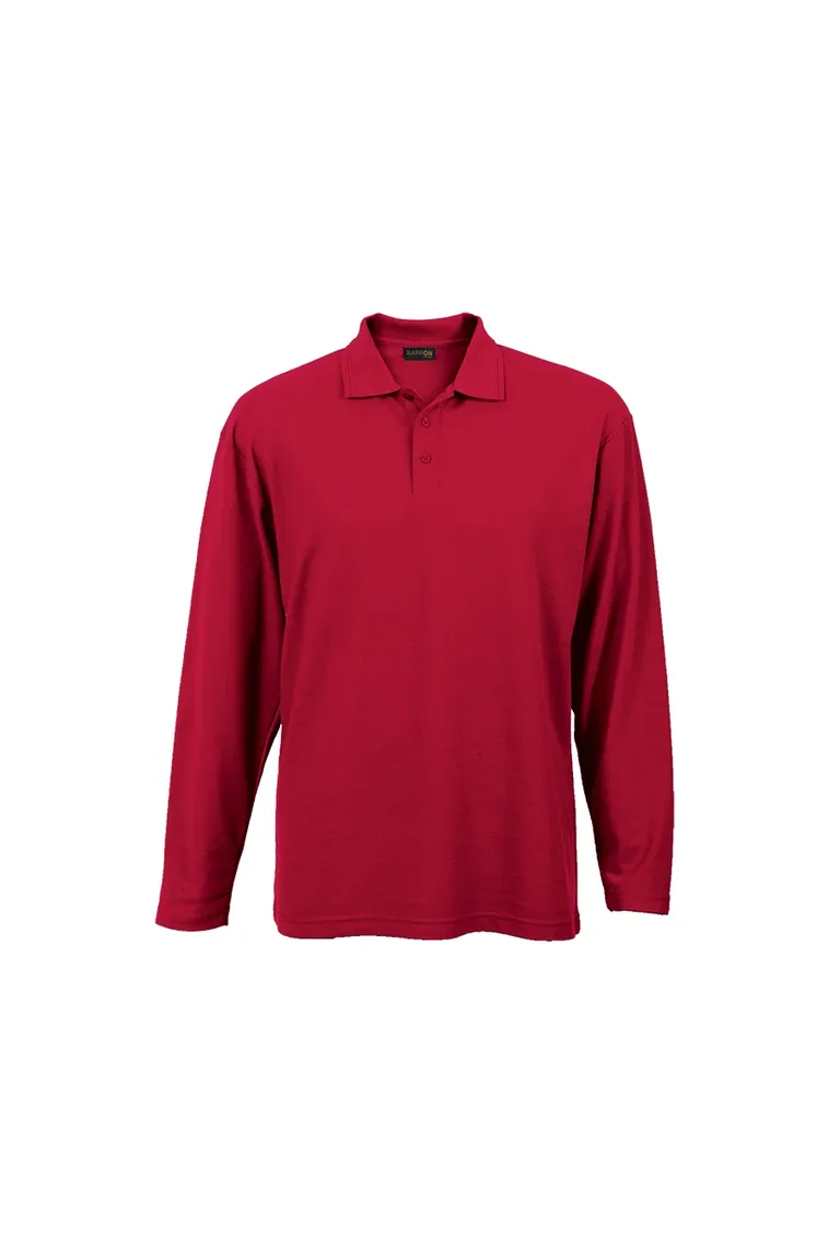 C63s 175g Pique Knit Long Sleeve Golfer Mens