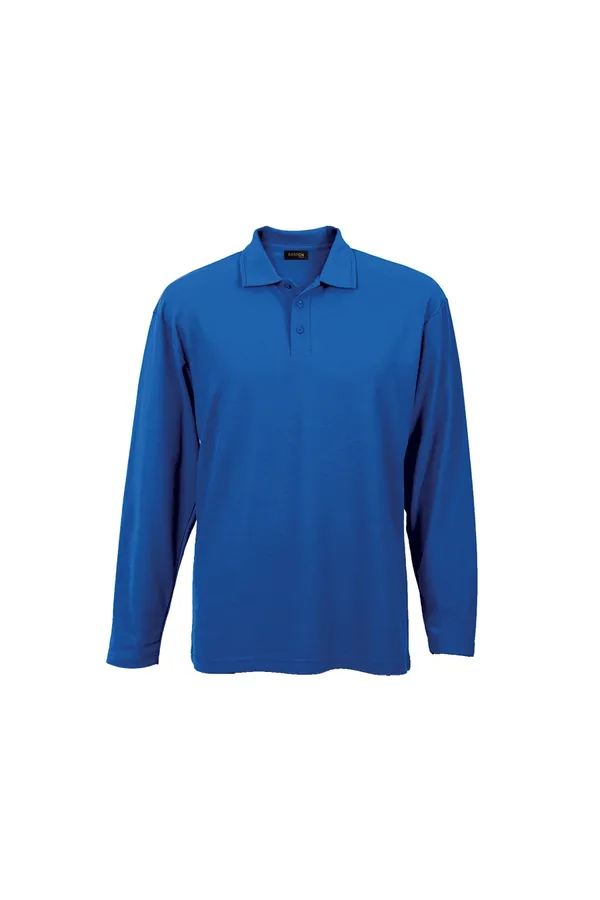 C63s 175g Pique Knit Long Sleeve Golfer Mens