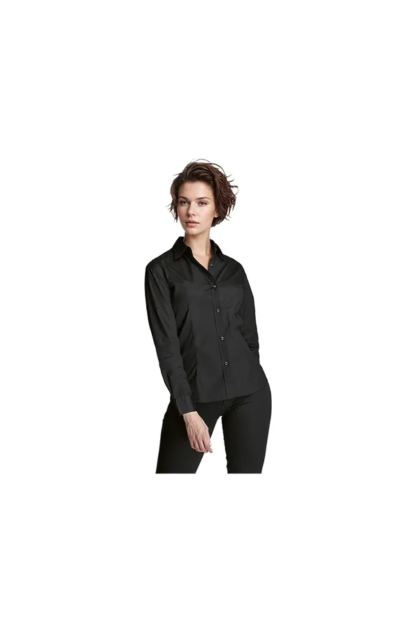 C63s Brushed Cotton Twill Blouse Long Sleeve Ladies