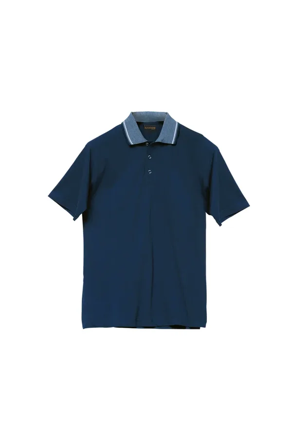 C63s Jacquard Collar Golfer Mens