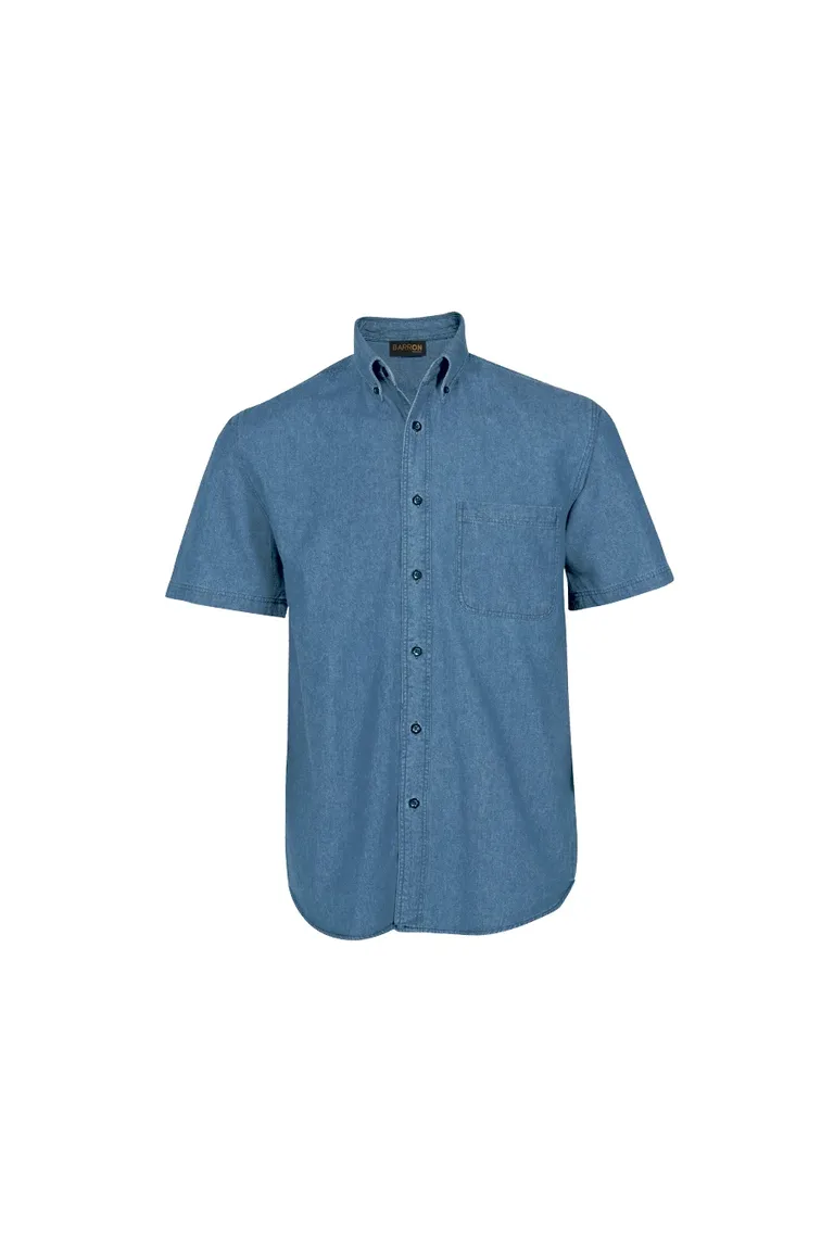 C63s Denim Shirt Short Sleeve Mens