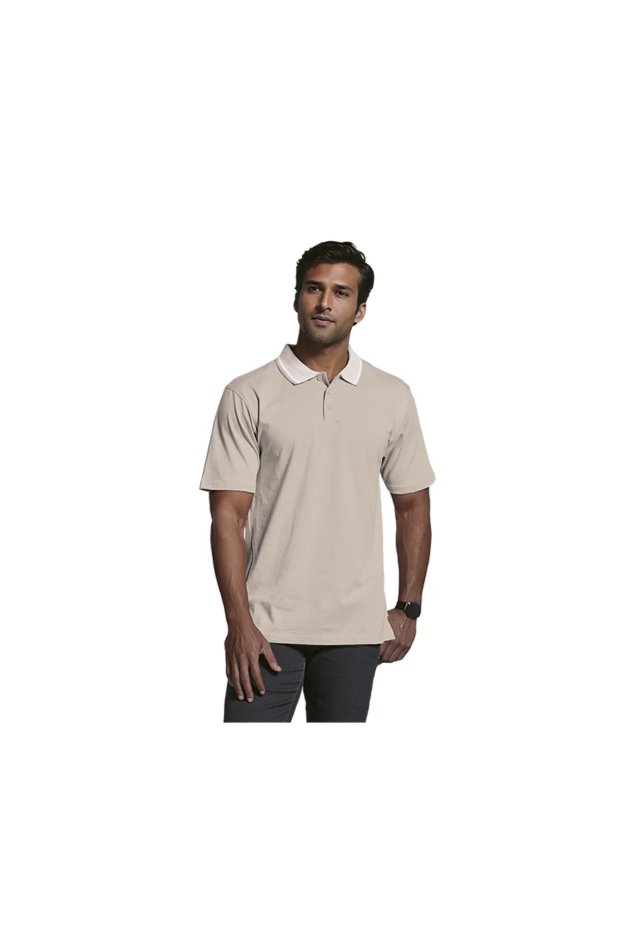 C63s Jacquard Collar Golfer Mens