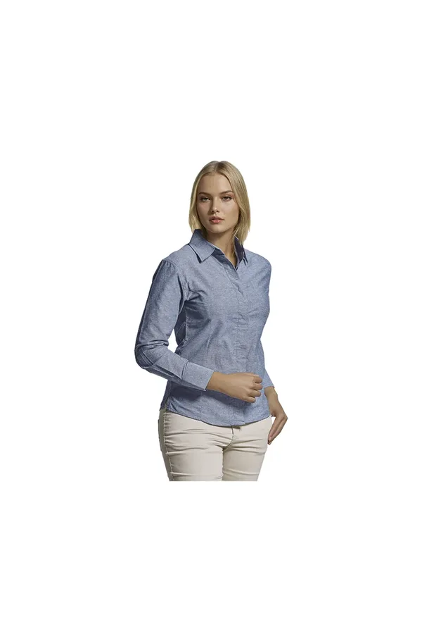 C63s Oxford Blouse Long Sleeve Ladies