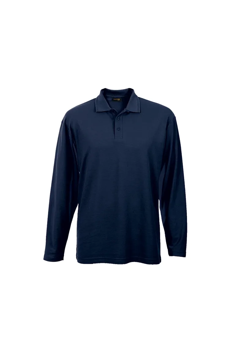 C63s 175g Pique Knit Long Sleeve Golfer Mens