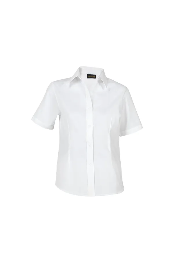 C63s Brushed Cotton Twill Blouse Short Sleeve Ladies