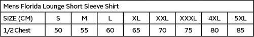 C63s Florida Lounge Shirt Long Sleeve Mens — official Barron size guide