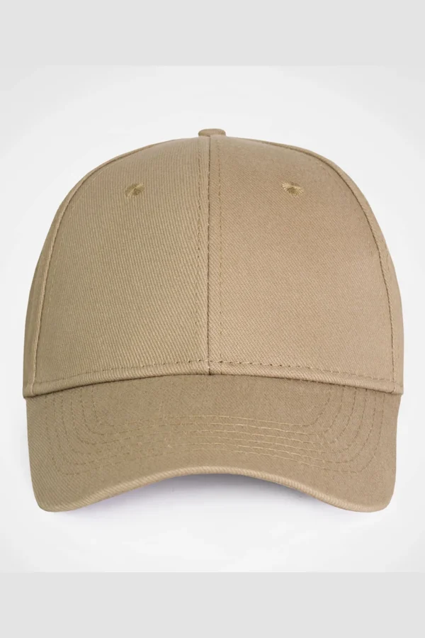 C63s Everyday Six-Panel Cap in Khaki — plain front view