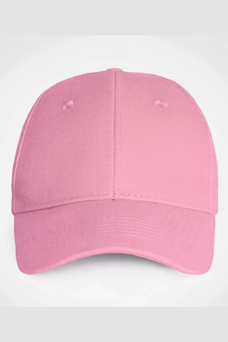 C63s Everyday Six-Panel Cap in Pink — plain front view