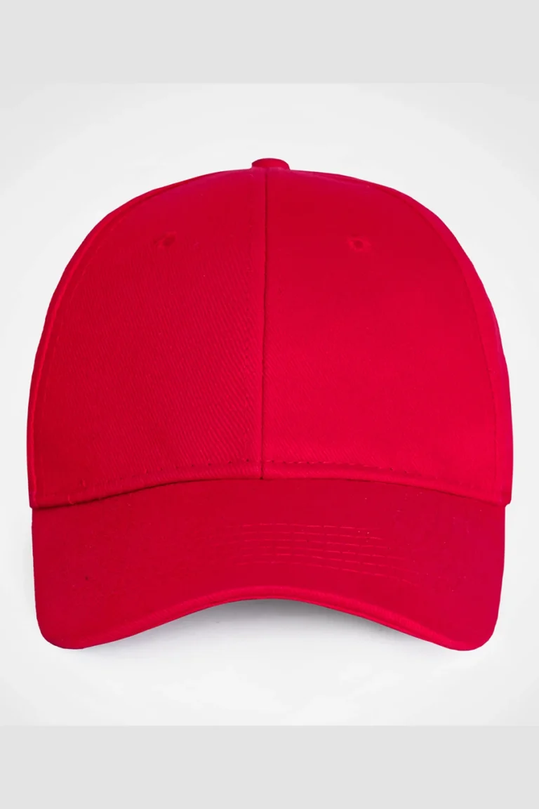 C63s Everyday Six-Panel Cap in Red — plain front view