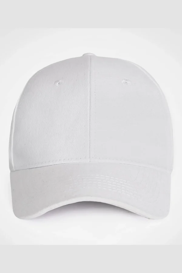 C63s Everyday Six-Panel Cap in White — plain front view