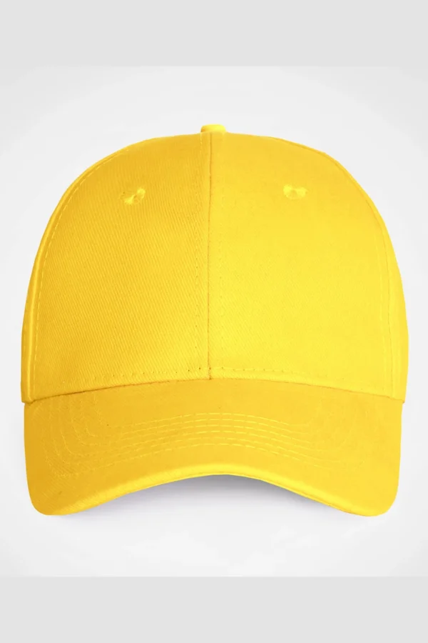 C63s Everyday Six-Panel Cap in Yellow — plain front view