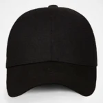C63s Six-Panel Cap in Black — plain front view