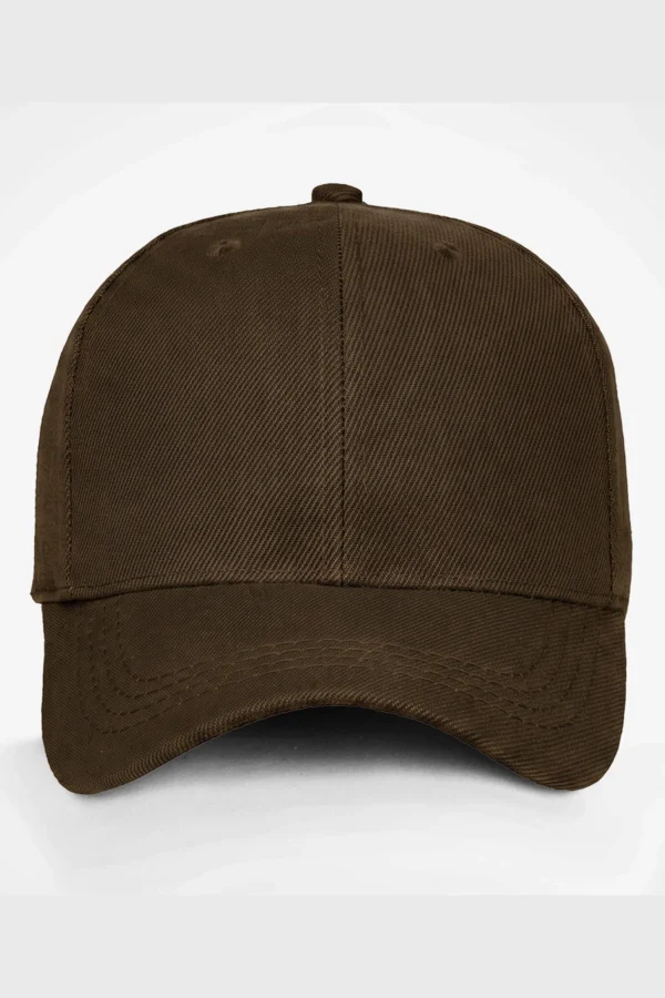 C63s Six-Panel Cap in Choc — plain front view