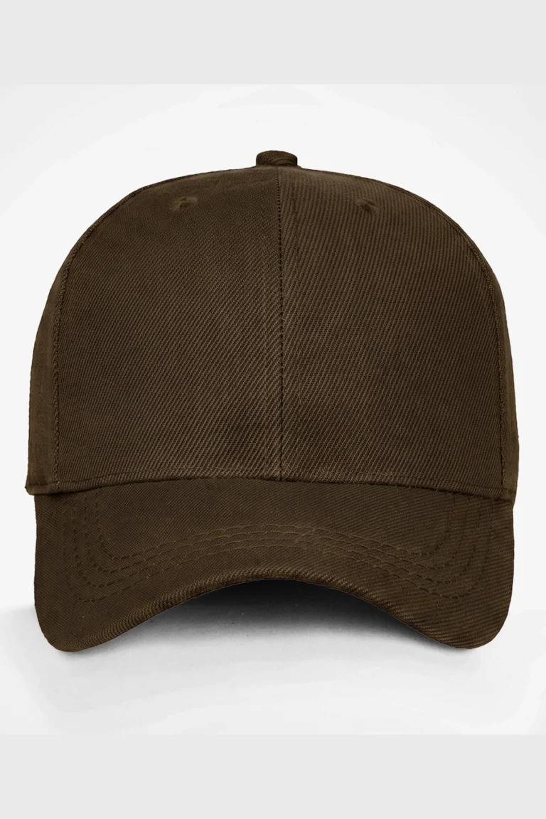 C63s Six-Panel Cap in Choc — plain front view
