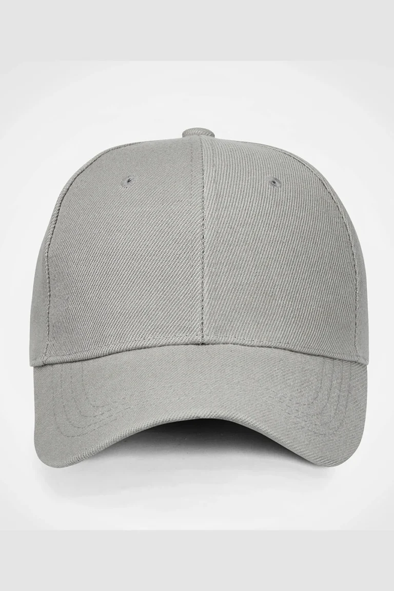 C63s Six-Panel Cap in Grey — plain front view