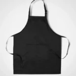C63s Chef Apron in Black — plain front view