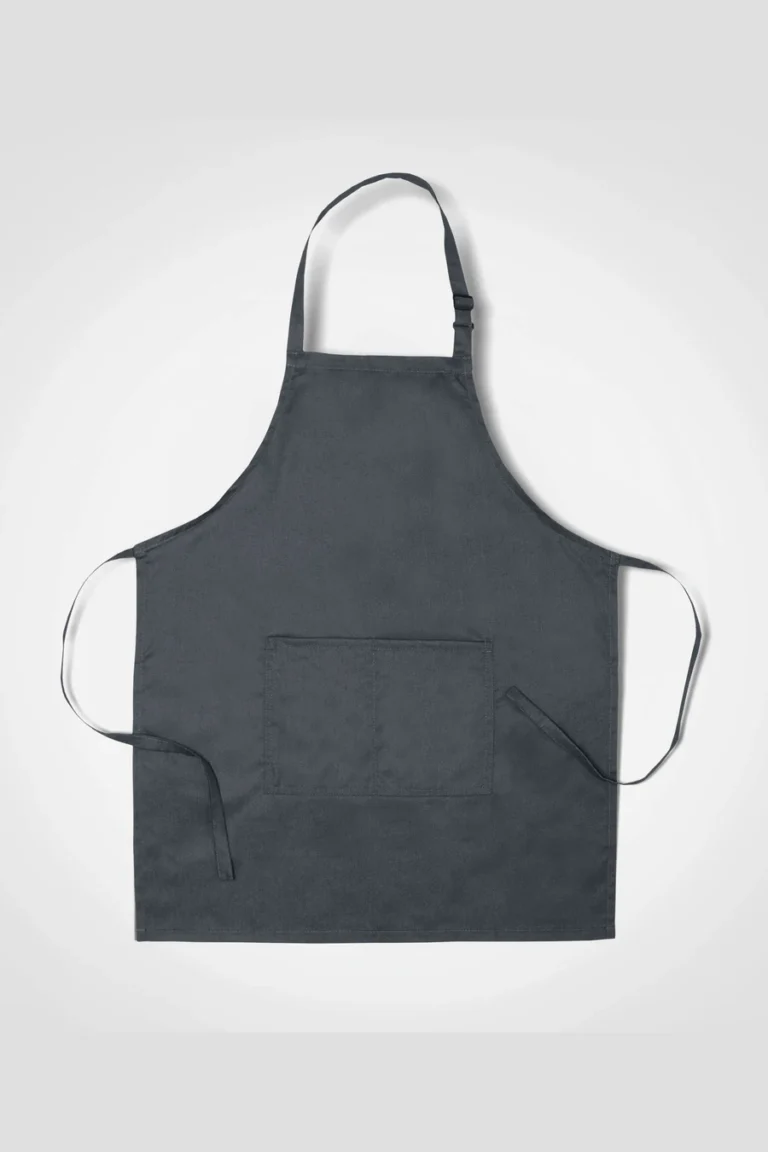 C63s Chef Apron in Grey — plain front view