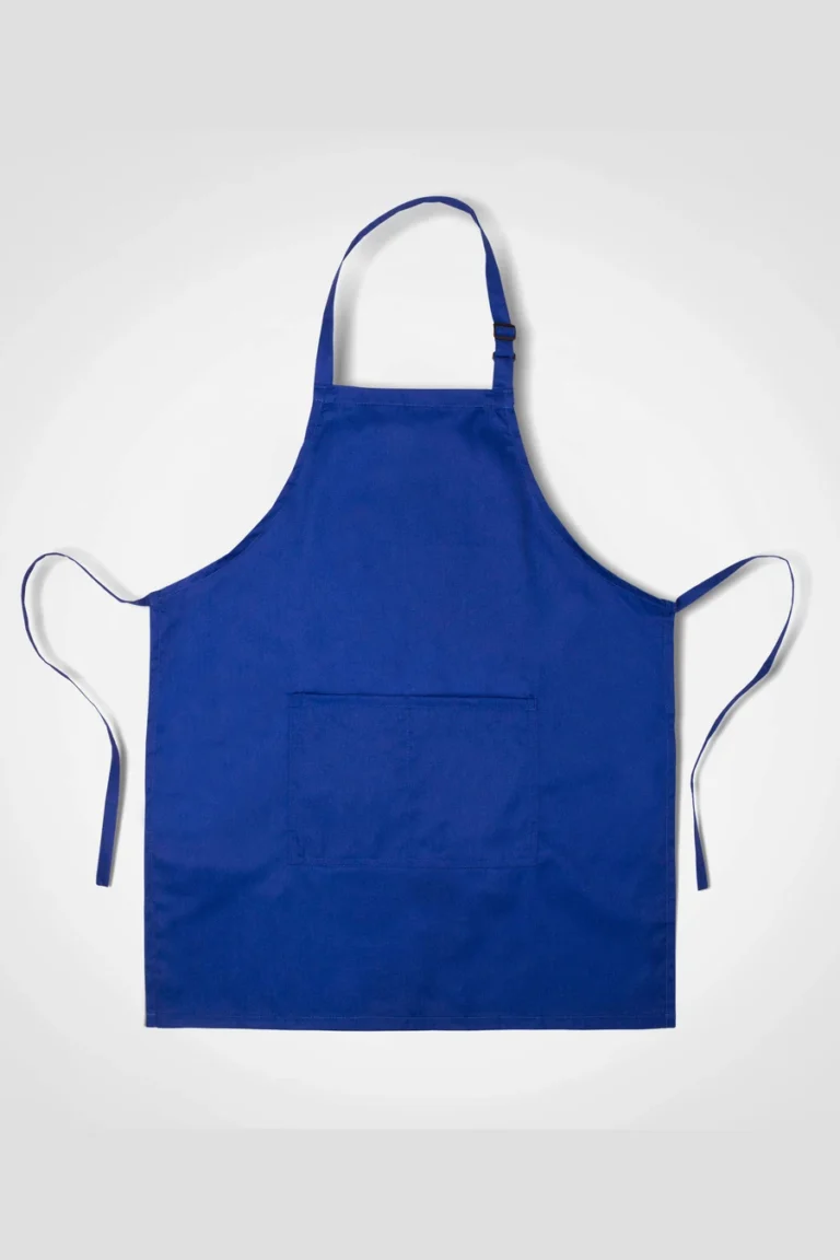 C63s Chef Apron in Royal — plain front view