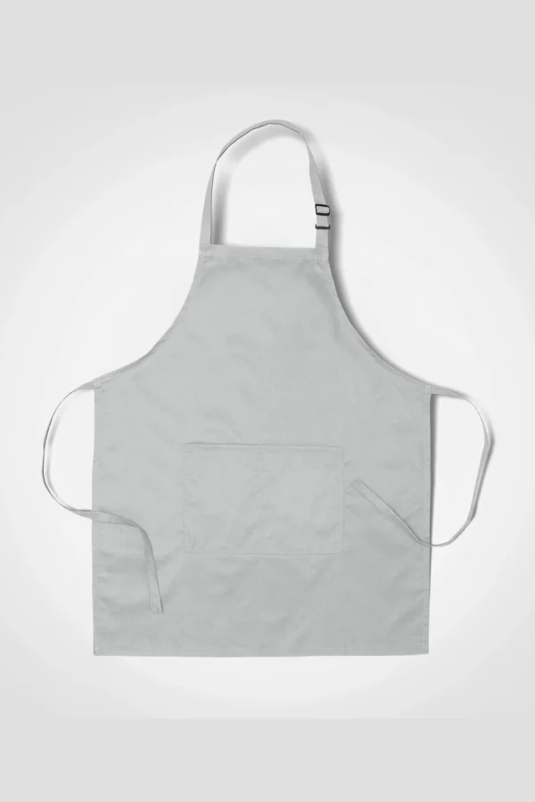 C63s Chef Apron in White — plain front view