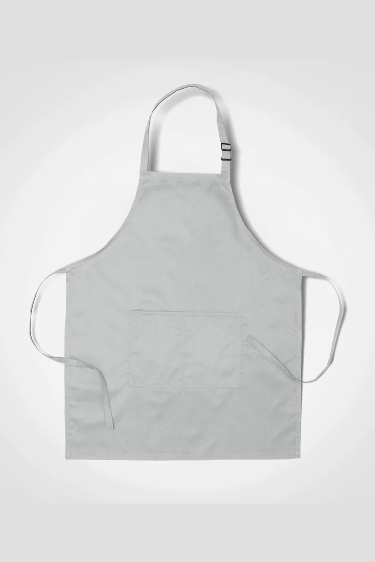 C63s Chef Apron in White — plain front view