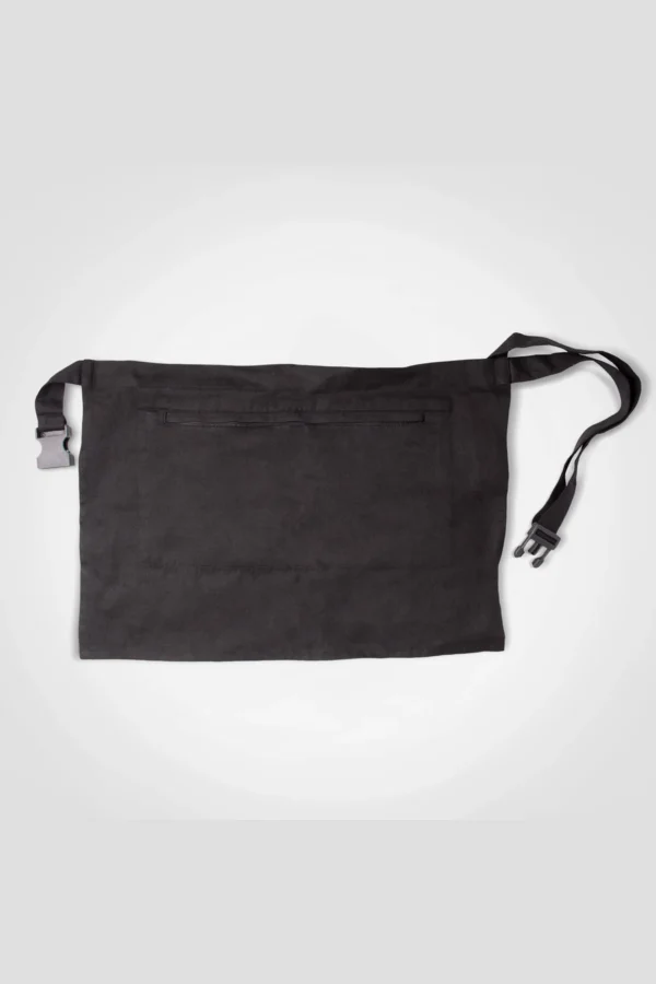C63s Barista Apron in Black — plain front view