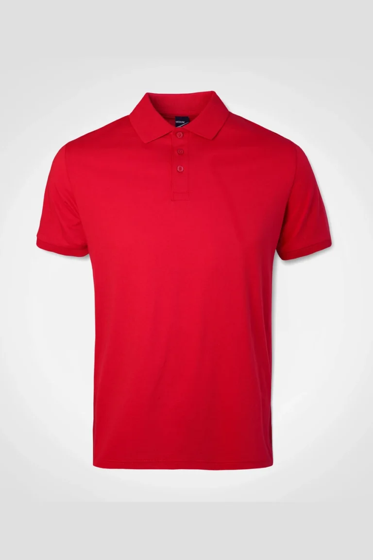 C63s Everyday Team Polo in Red — plain front view