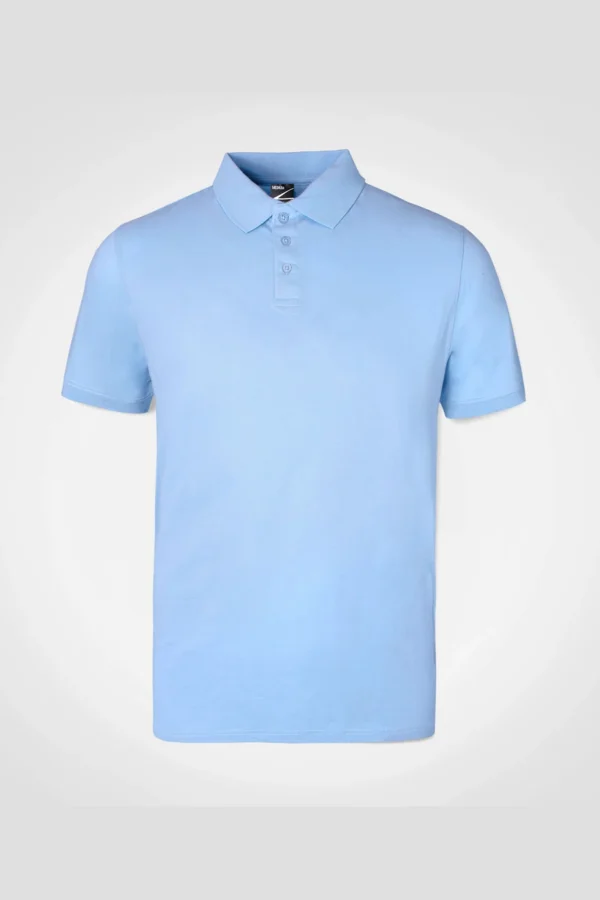 C63s Everyday Team Polo in Sky Blue — plain front view