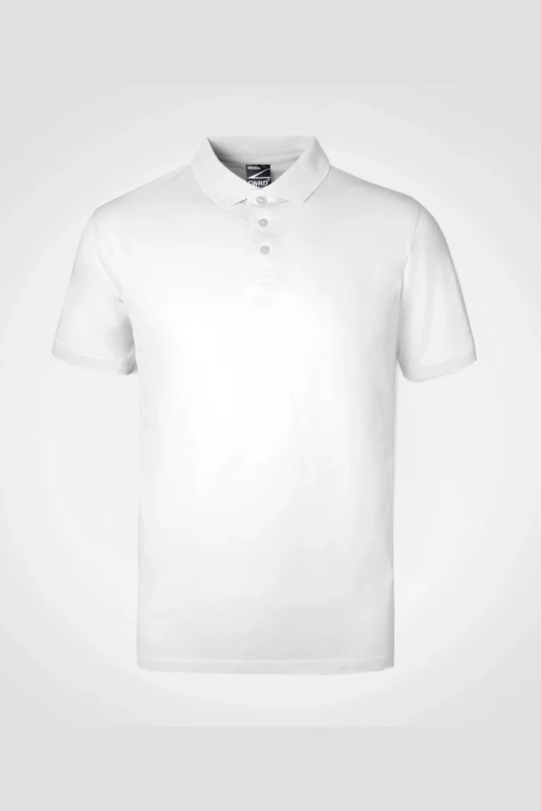 C63s Everyday Team Polo in White — plain front view