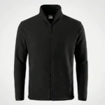 C63s Team Microfleece Jacket in Black — plain front view