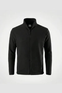 C63s Team Microfleece Jacket in Black — plain front view