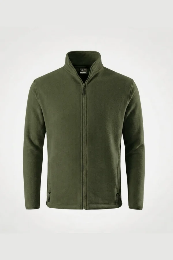 C63s Team Microfleece Jacket in Olive — plain front view