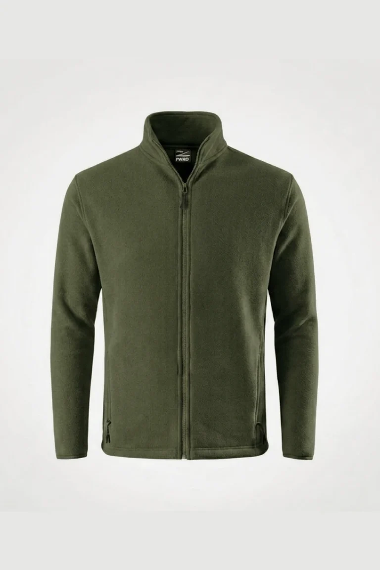 C63s Team Microfleece Jacket in Olive — plain front view