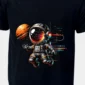 Cosmic Drifter graphic T-shirt — Black shirt-only front view showing the design