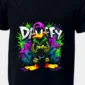 Daffy Street Rebel graphic T-shirt — Black shirt-only front view showing the design