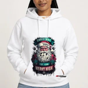 Merry High Pullover Hoodie — model front view