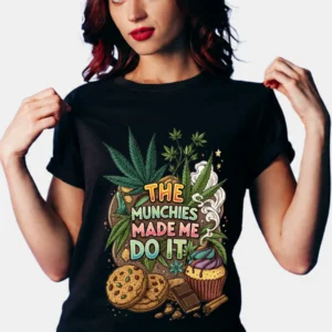 Munchies Made Me Do It Graphic T-Shirt — model front view