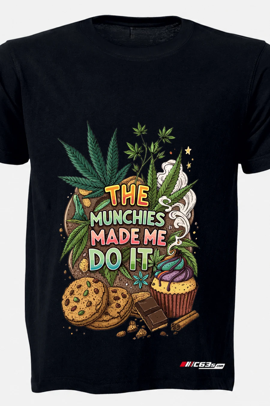 Munchies Made Me Do It Graphic T-Shirt — red front view