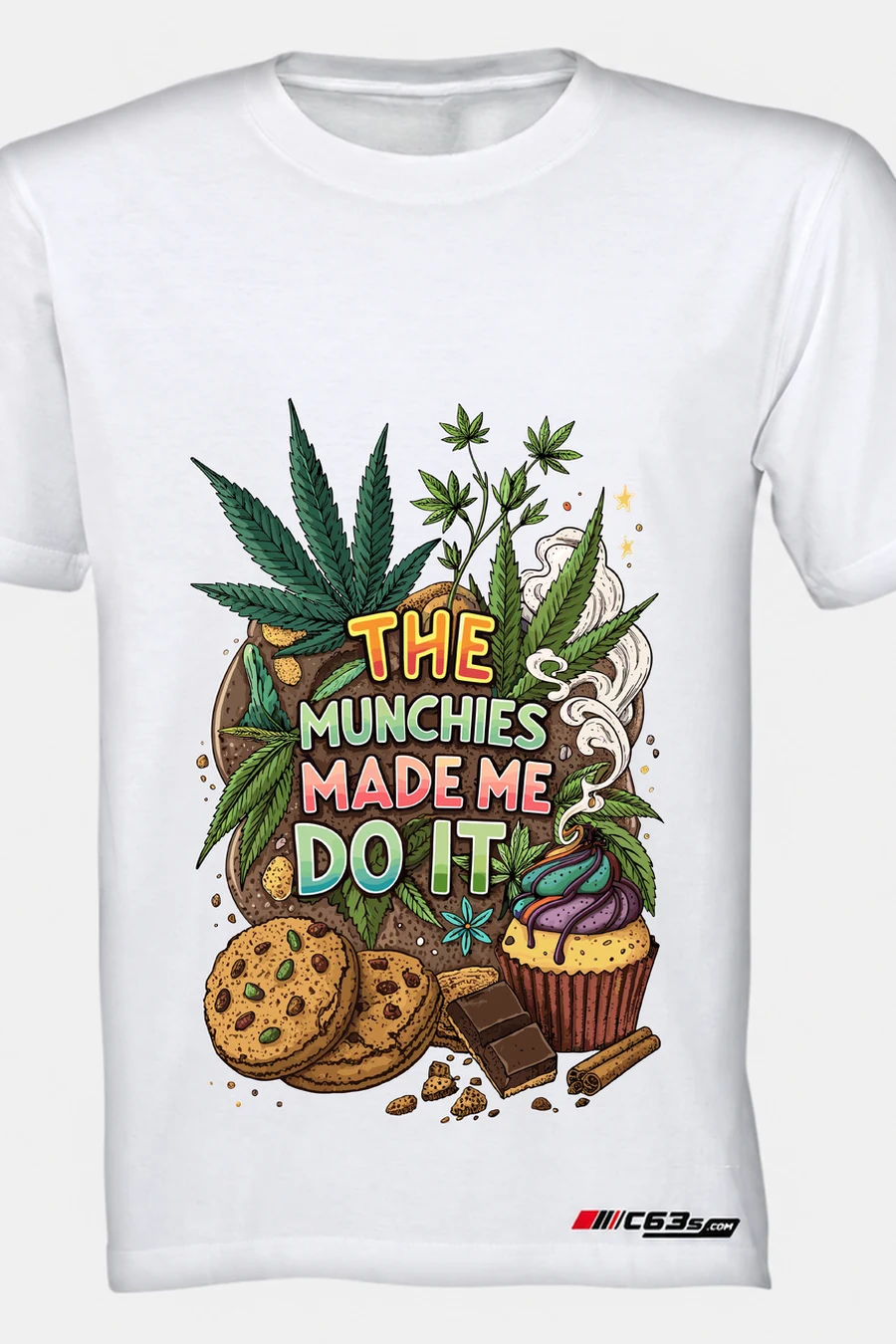 Munchies Made Me Do It Graphic T-Shirt — stone front view