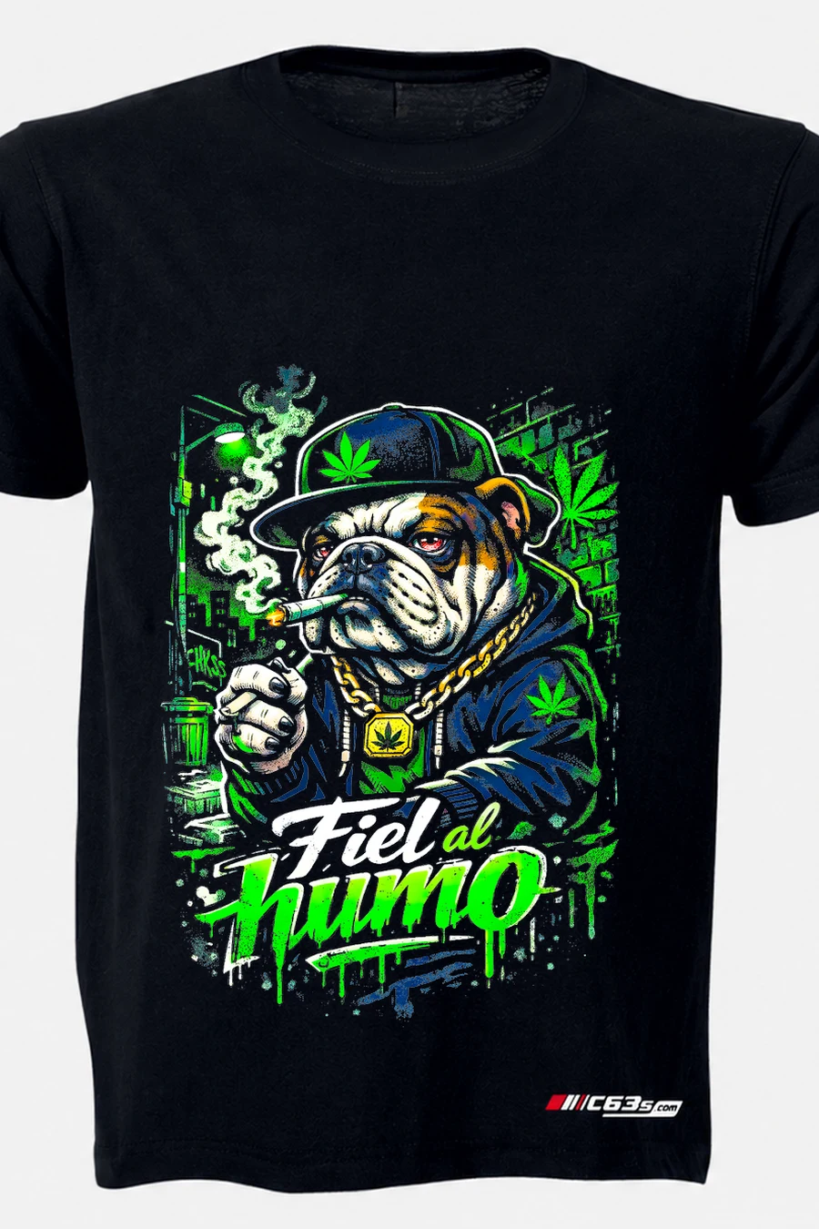Real Humo Graphic T-Shirt — orange front view