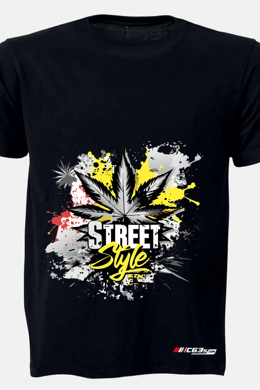 Street Style Hawk Graphic T-Shirt — royal front view