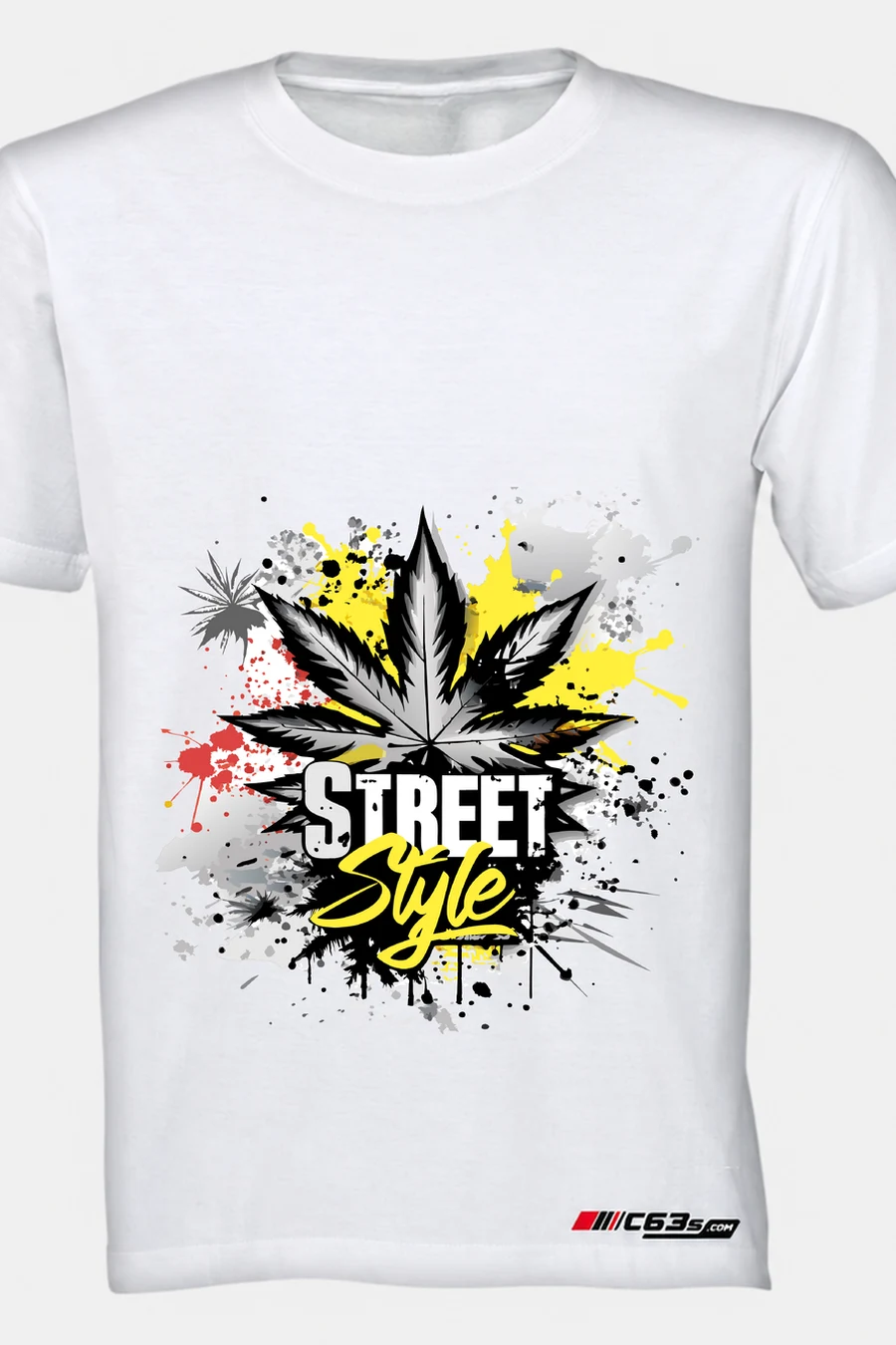 Street Style Hawk Graphic T-Shirt — white front view