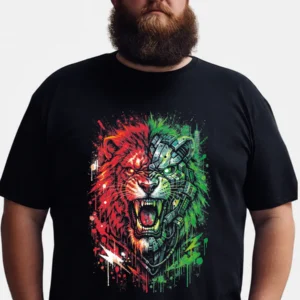 Tiger Duality Graphic T-Shirt — model front view